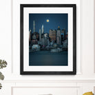 Lunar Elegance over Manhattan by Wei (David) Dai on GIANT ART - landscape usa