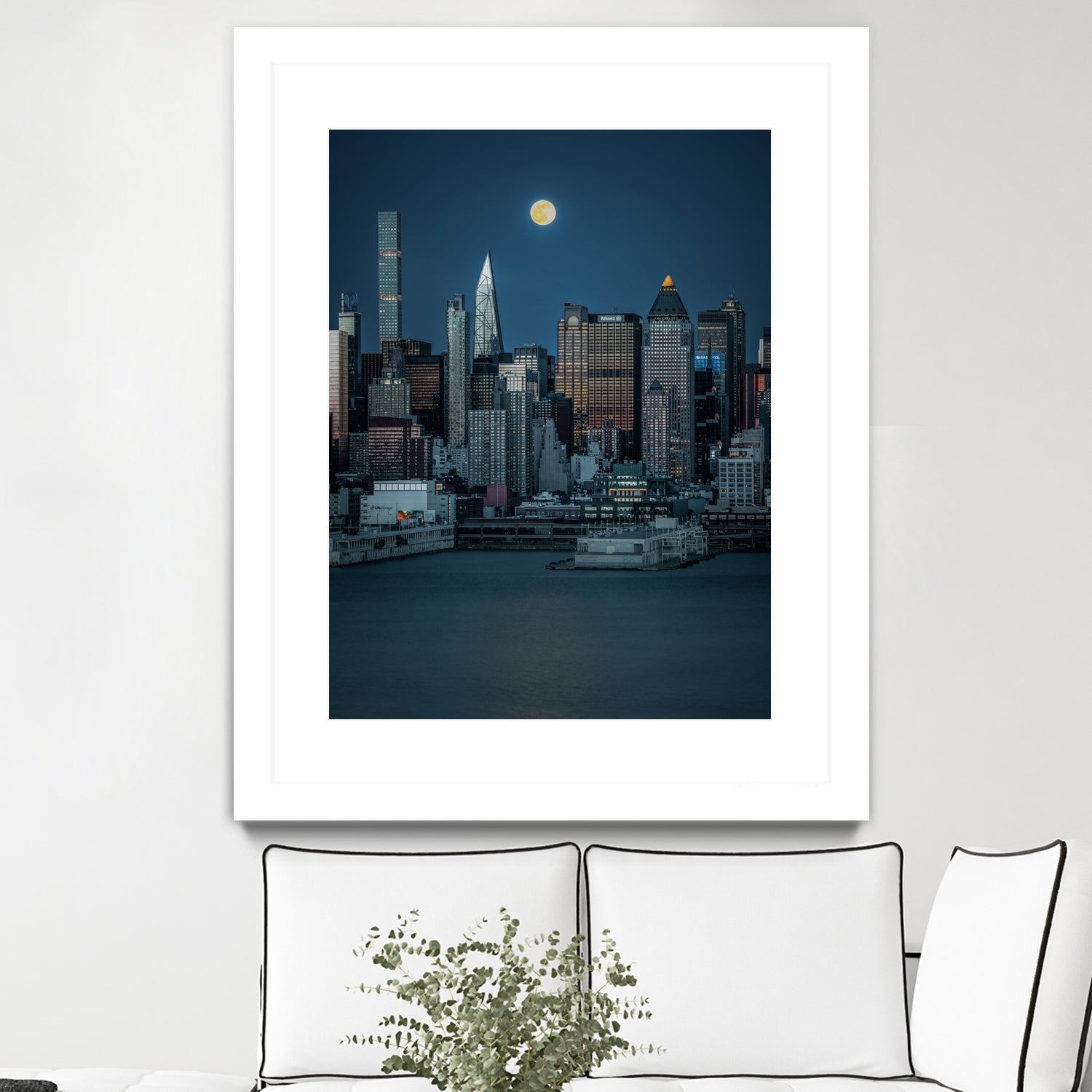 Lunar Elegance over Manhattan by Wei (David) Dai on GIANT ART - landscape usa