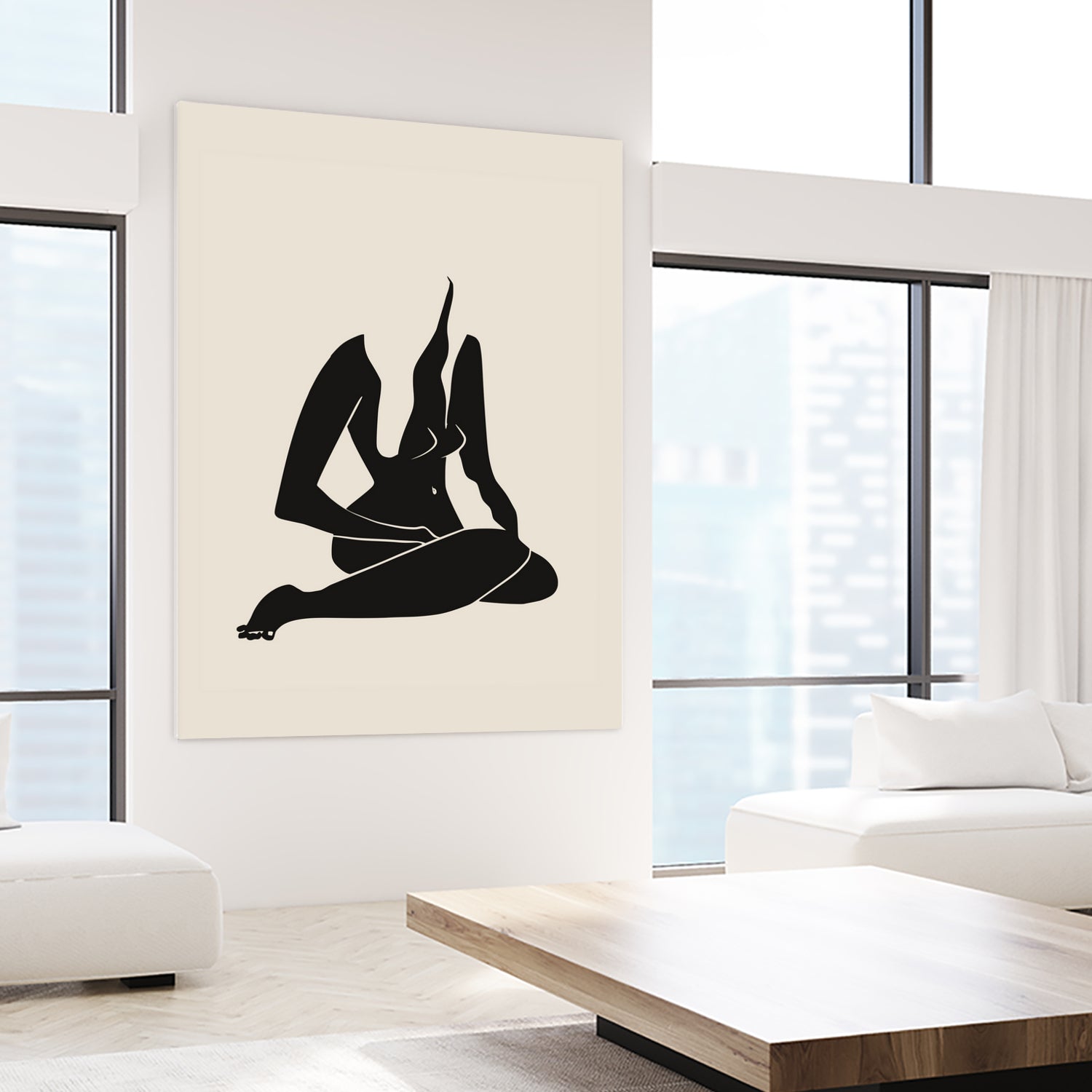 Long Hair Nude In Black by Little Dean on GIANT ART - 7200 illustration