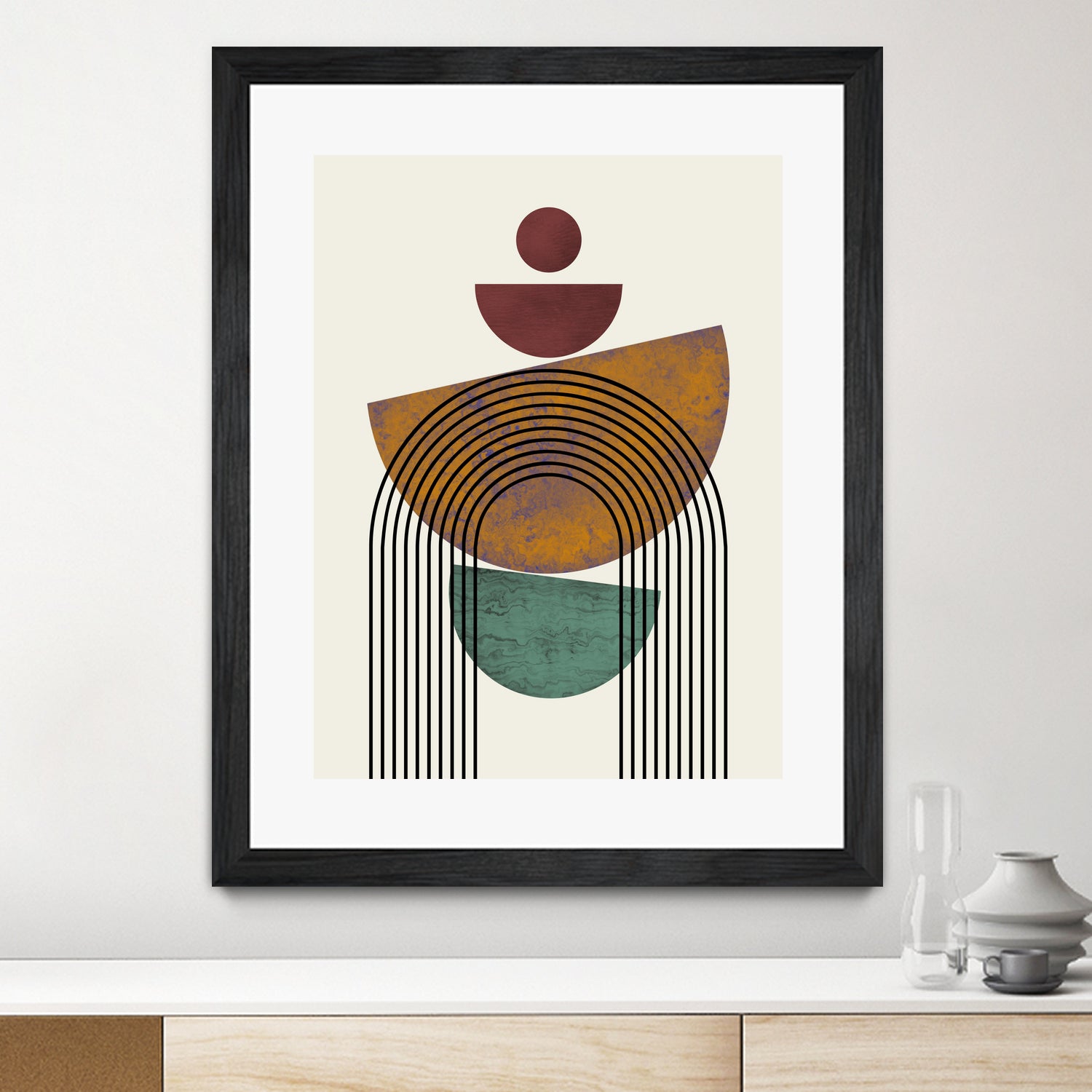 Textured Mid Century Composition by Little Dean on GIANT ART - illustration abstract wall art