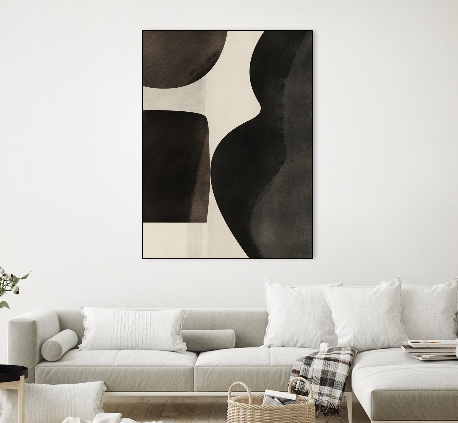 Black Abstract Collage by Little on GIANT ART - illustration beige