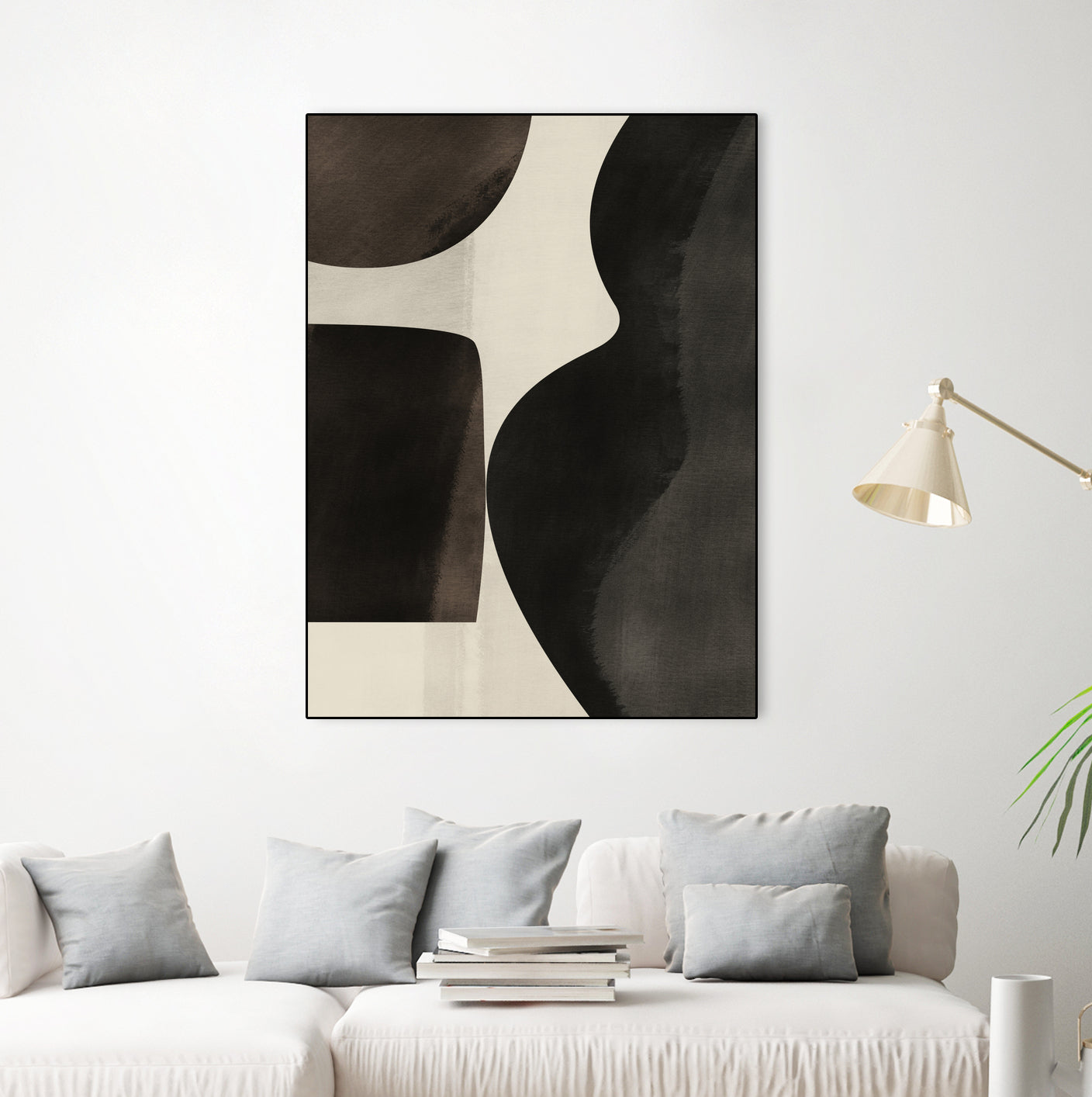 Black Abstract Collage by Little on GIANT ART - illustration beige