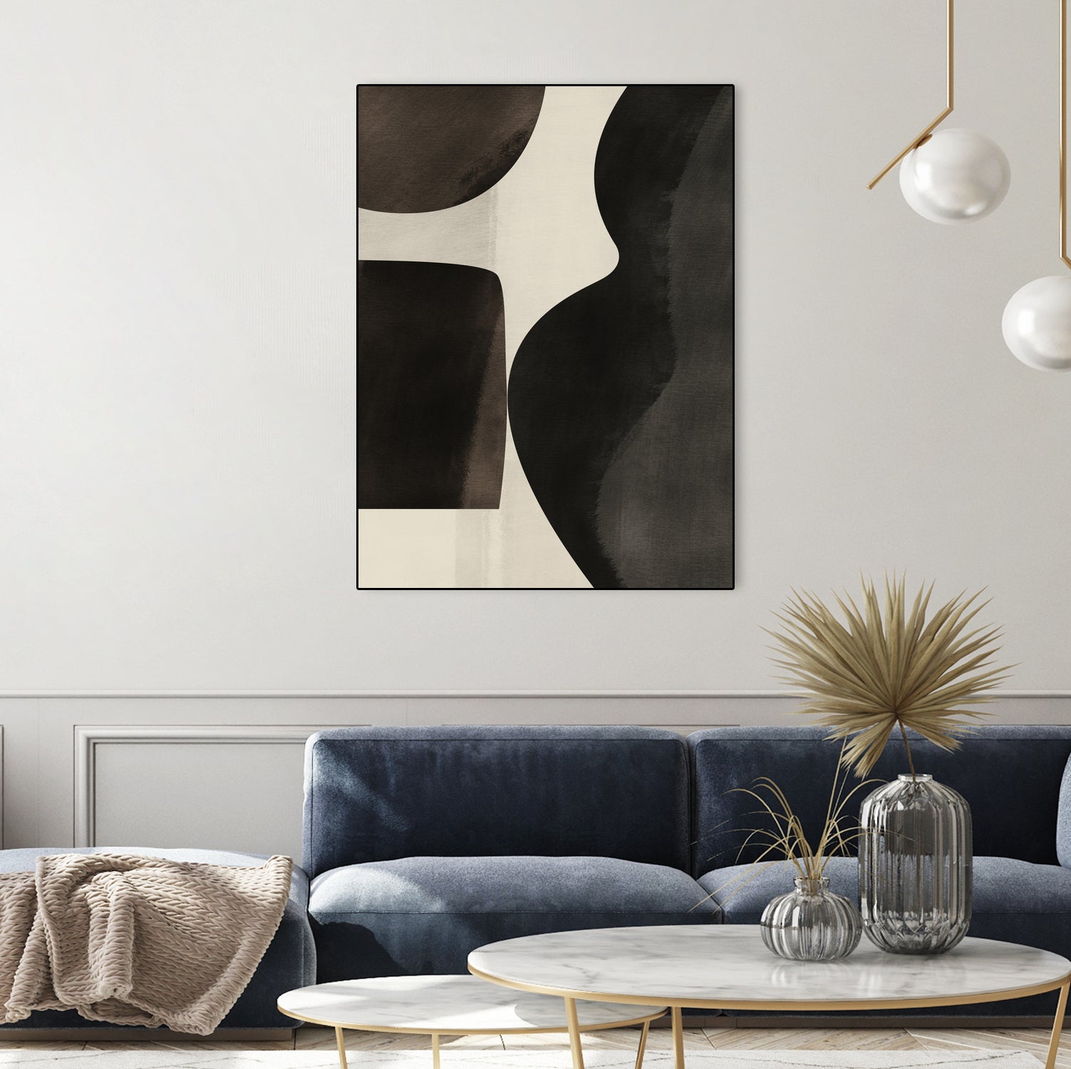 Black Abstract Collage by Little on GIANT ART - illustration beige