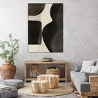 Black Abstract Collage by Little on GIANT ART - illustration beige