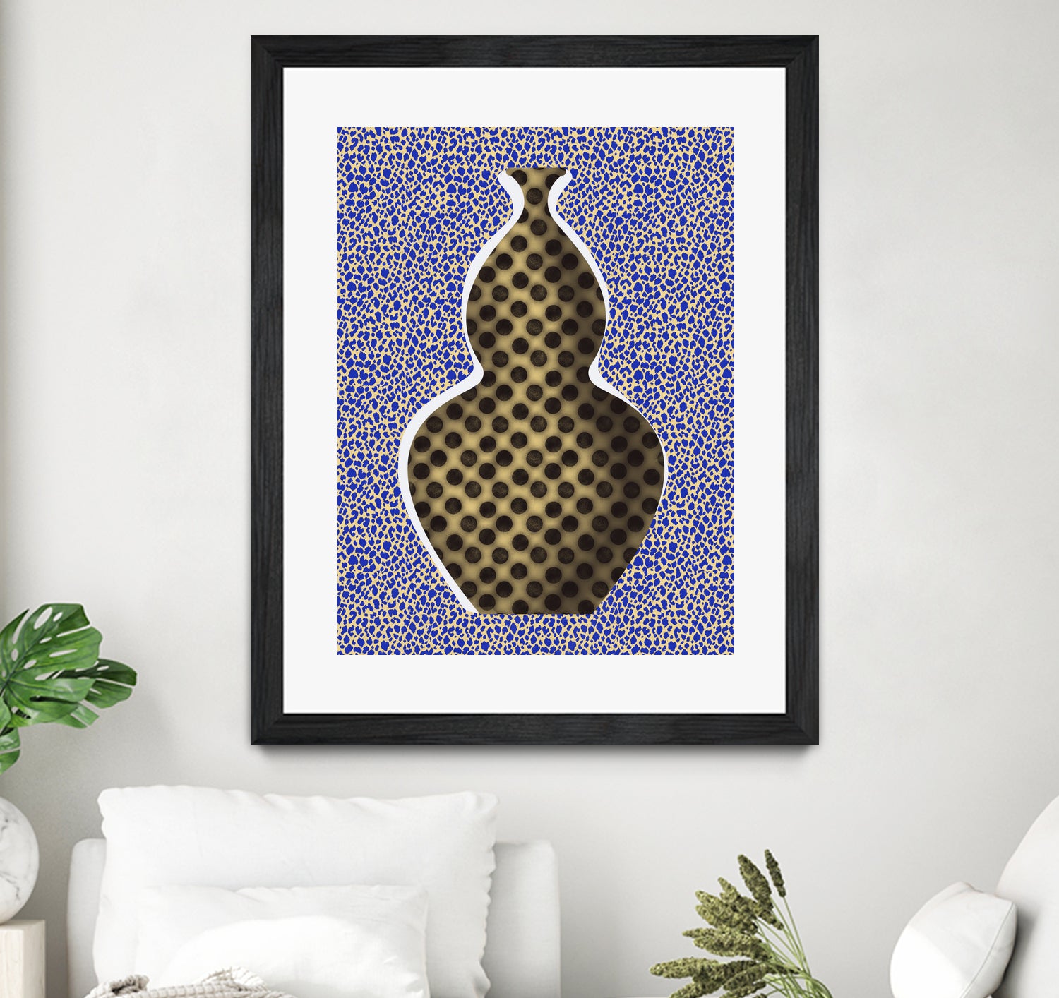 Polka Dot Vase by Little on GIANT ART - illustration vase