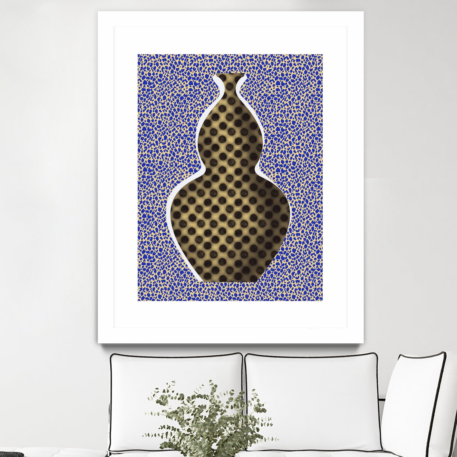 Polka Dot Vase by Little on GIANT ART - illustration vase