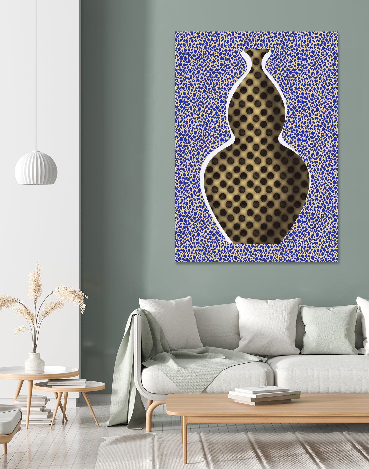 Polka Dot Vase by Little on GIANT ART - illustration vase