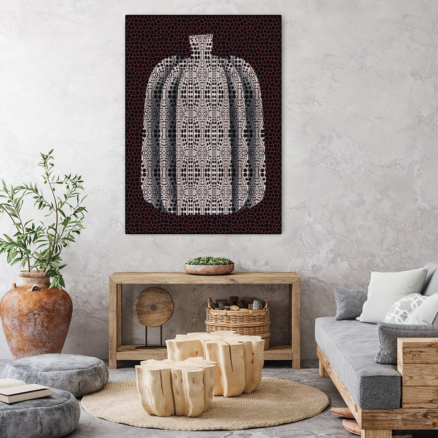 Pop Art Pumpkin Vase by Little on GIANT ART - illustration abstract