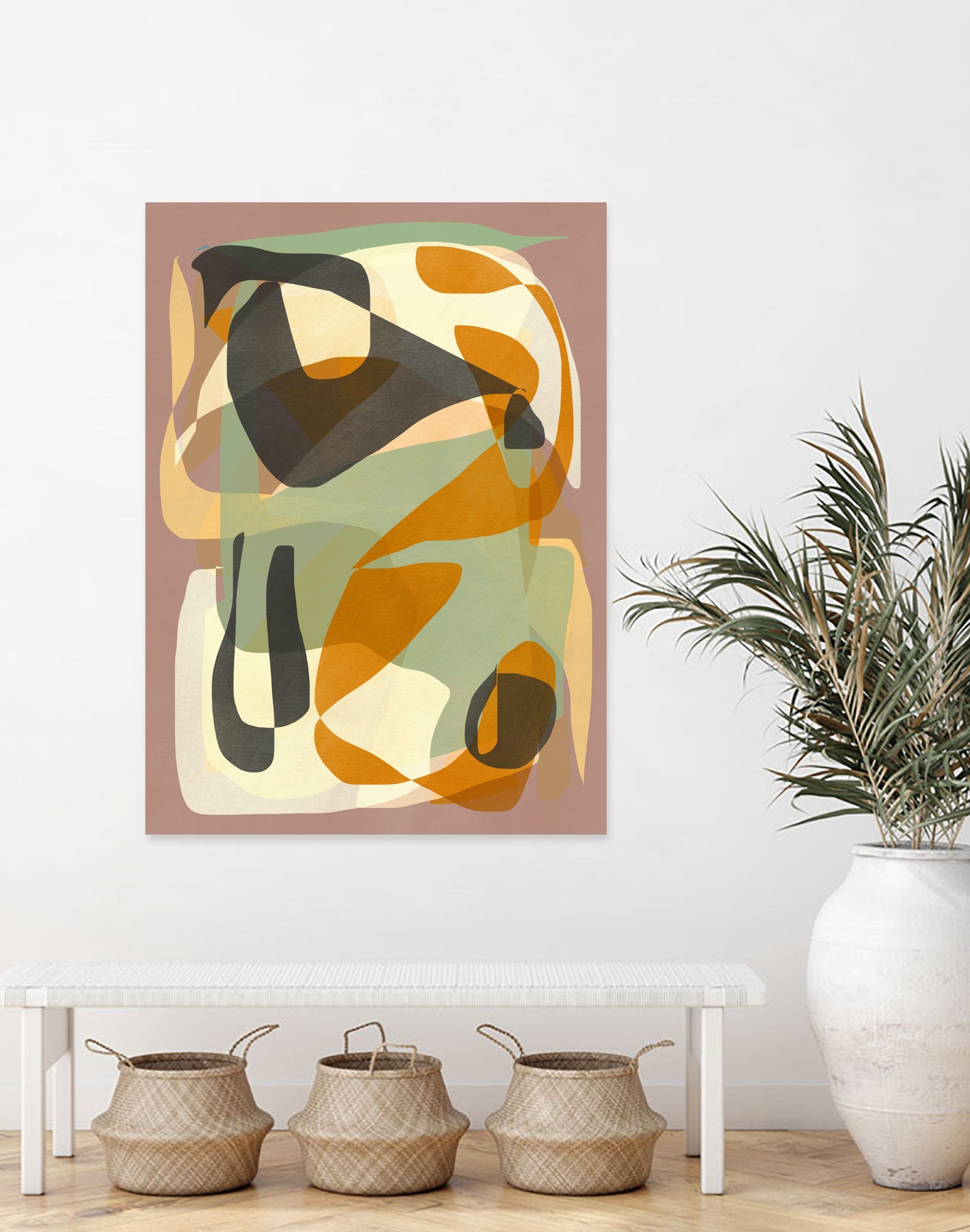 Luminous Ochre Abstract Infinity by Little Dean on GIANT ART - abstract