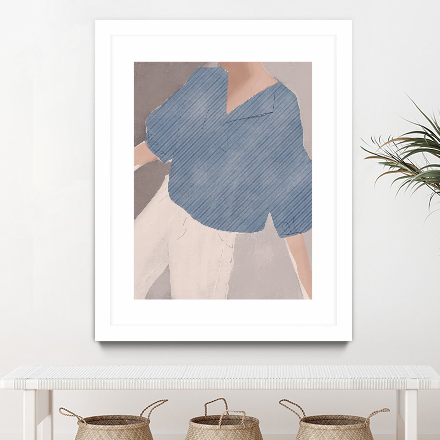 Striped Shirt Wanderer by Little on GIANT ART - illustration person