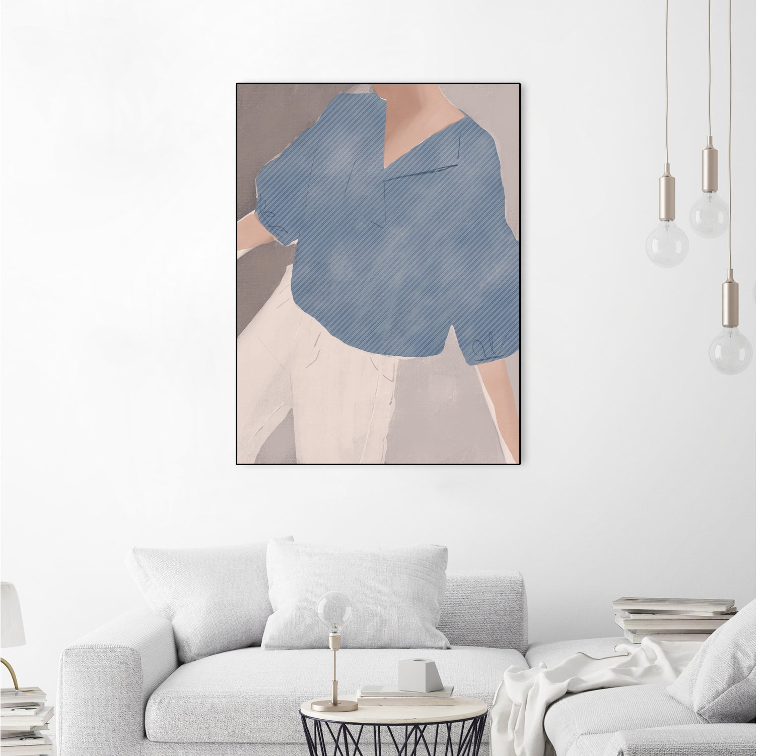 Striped Shirt Wanderer by Little on GIANT ART - illustration person