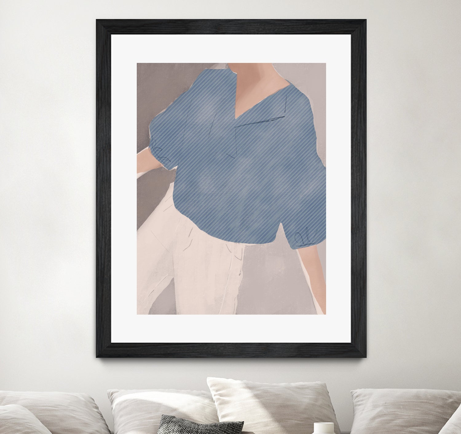 Striped Shirt Wanderer by Little on GIANT ART - illustration person