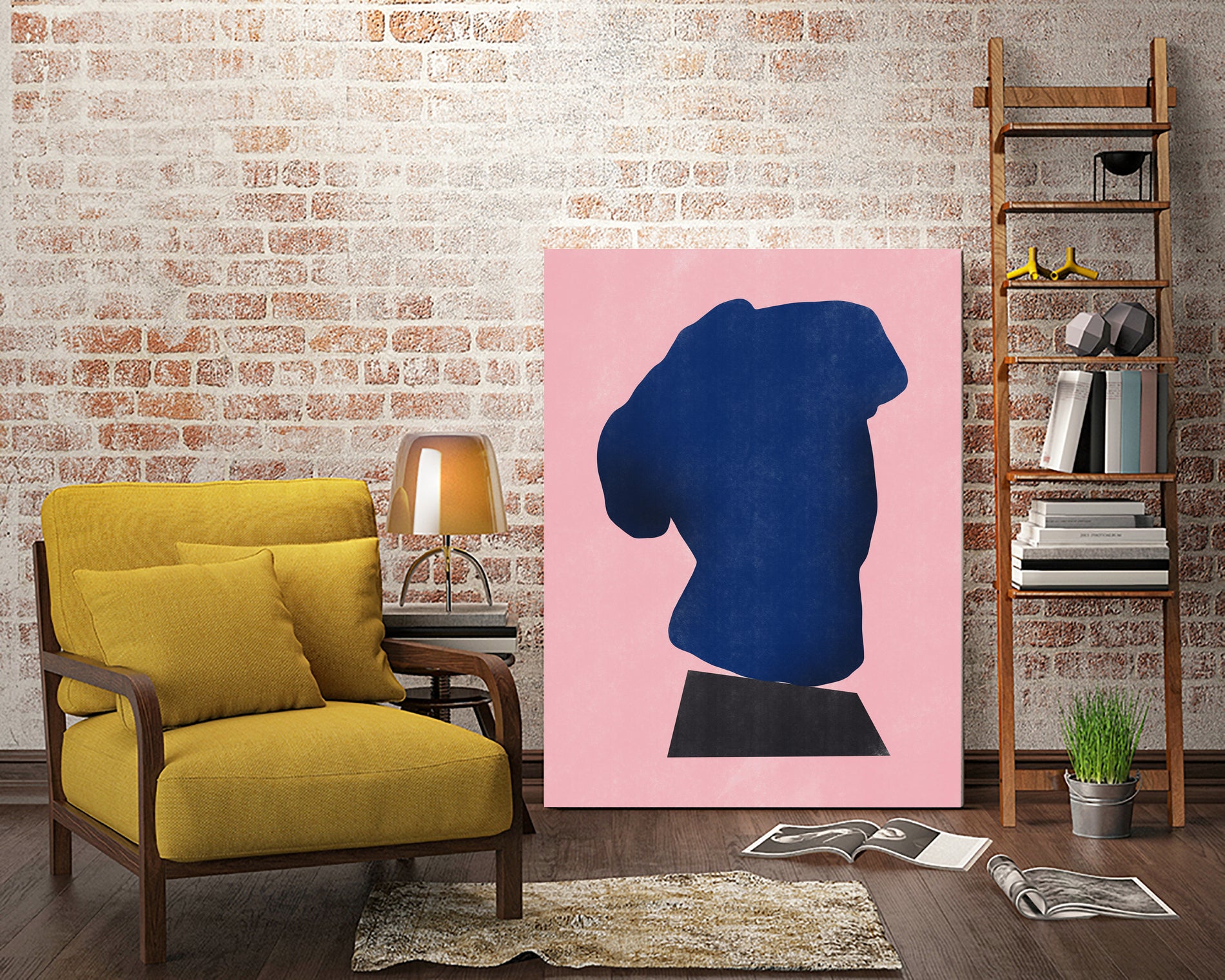 Stone Sculpture In Blue by Little Dean on GIANT ART