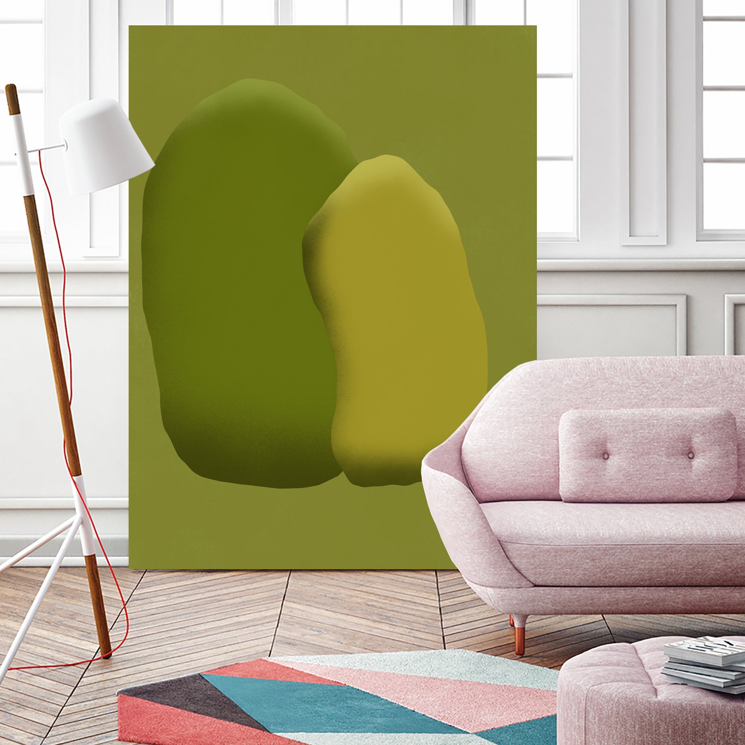 Stacking stone in green by Little on GIANT ART - illustration green