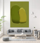 Stacking stone in green by Little on GIANT ART - illustration green