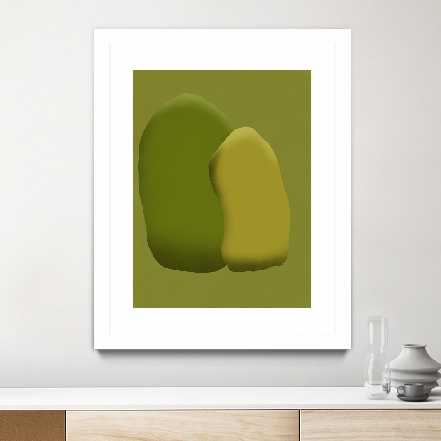 Stacking stone in green by Little on GIANT ART - illustration green