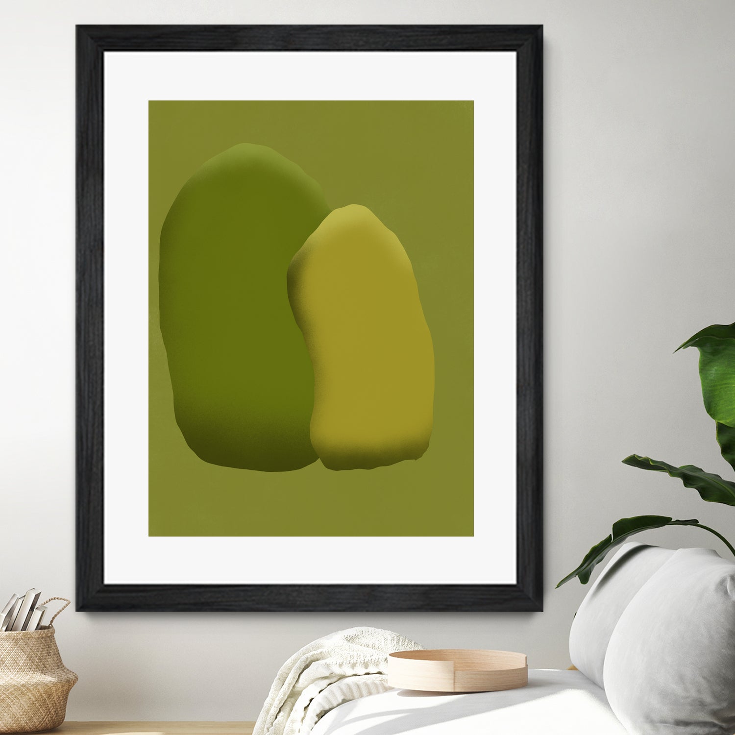 Stacking stone in green by Little on GIANT ART - illustration green
