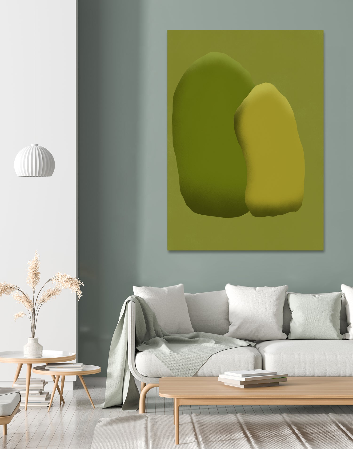 Stacking stone in green by Little on GIANT ART - illustration green