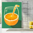 Vibrant Orange Cleverly Illustrated by Little Dean on GIANT ART - orange illustration food and drinks orange illustration
