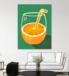 Vibrant Orange Cleverly Illustrated by Little Dean on GIANT ART - orange illustration food and drinks orange illustration