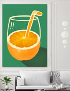 Vibrant Orange Cleverly Illustrated by Little Dean on GIANT ART - orange illustration food and drinks orange illustration