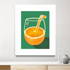 Vibrant Orange Cleverly Illustrated by Little Dean on GIANT ART - orange illustration food and drinks orange illustration