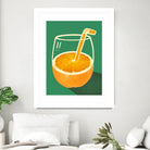 Vibrant Orange Cleverly Illustrated by Little Dean on GIANT ART - orange illustration food and drinks orange illustration