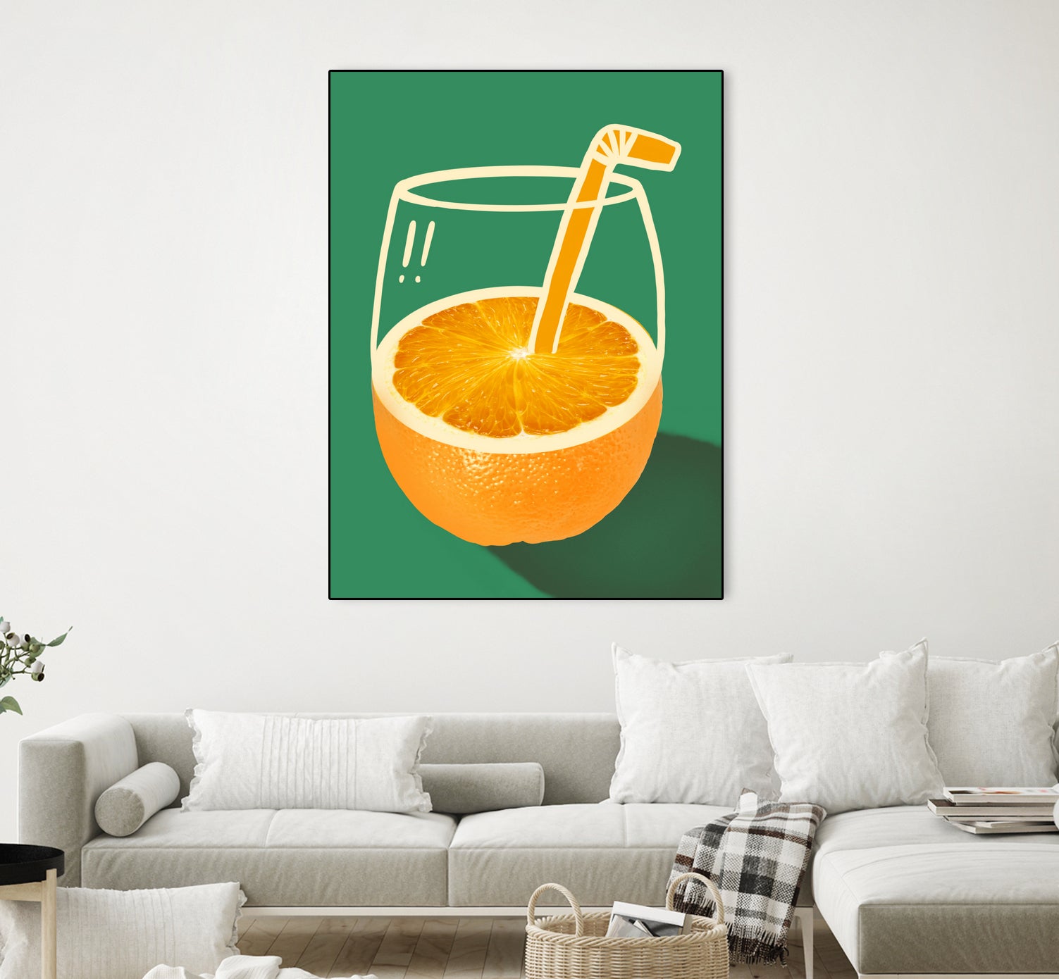 Vibrant Orange Cleverly Illustrated by Little Dean on GIANT ART - orange illustration food and drinks orange illustration