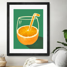 Vibrant Orange Cleverly Illustrated by Little Dean on GIANT ART - orange illustration food and drinks orange illustration