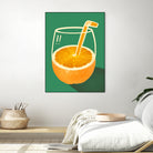 Vibrant Orange Cleverly Illustrated by Little Dean on GIANT ART - orange illustration food and drinks orange illustration