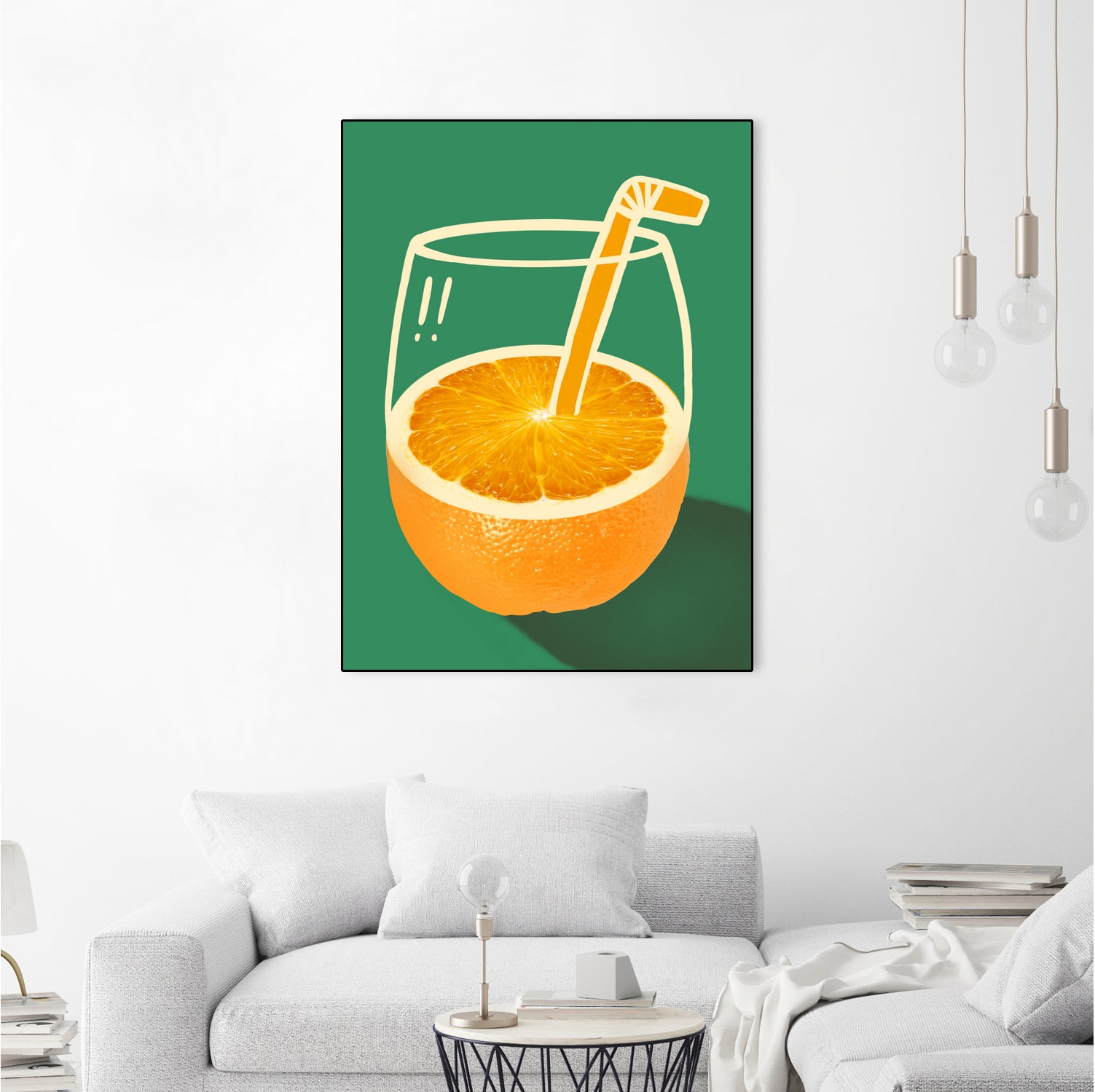 Vibrant Orange Cleverly Illustrated by Little Dean on GIANT ART - orange illustration food and drinks orange illustration