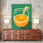 Vibrant Orange Cleverly Illustrated by Little Dean on GIANT ART - orange illustration food and drinks orange illustration