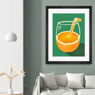 Vibrant Orange Cleverly Illustrated by Little Dean on GIANT ART - orange illustration food and drinks orange illustration