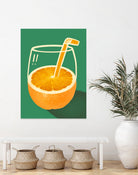 Vibrant Orange Cleverly Illustrated by Little Dean on GIANT ART - orange illustration food and drinks orange illustration