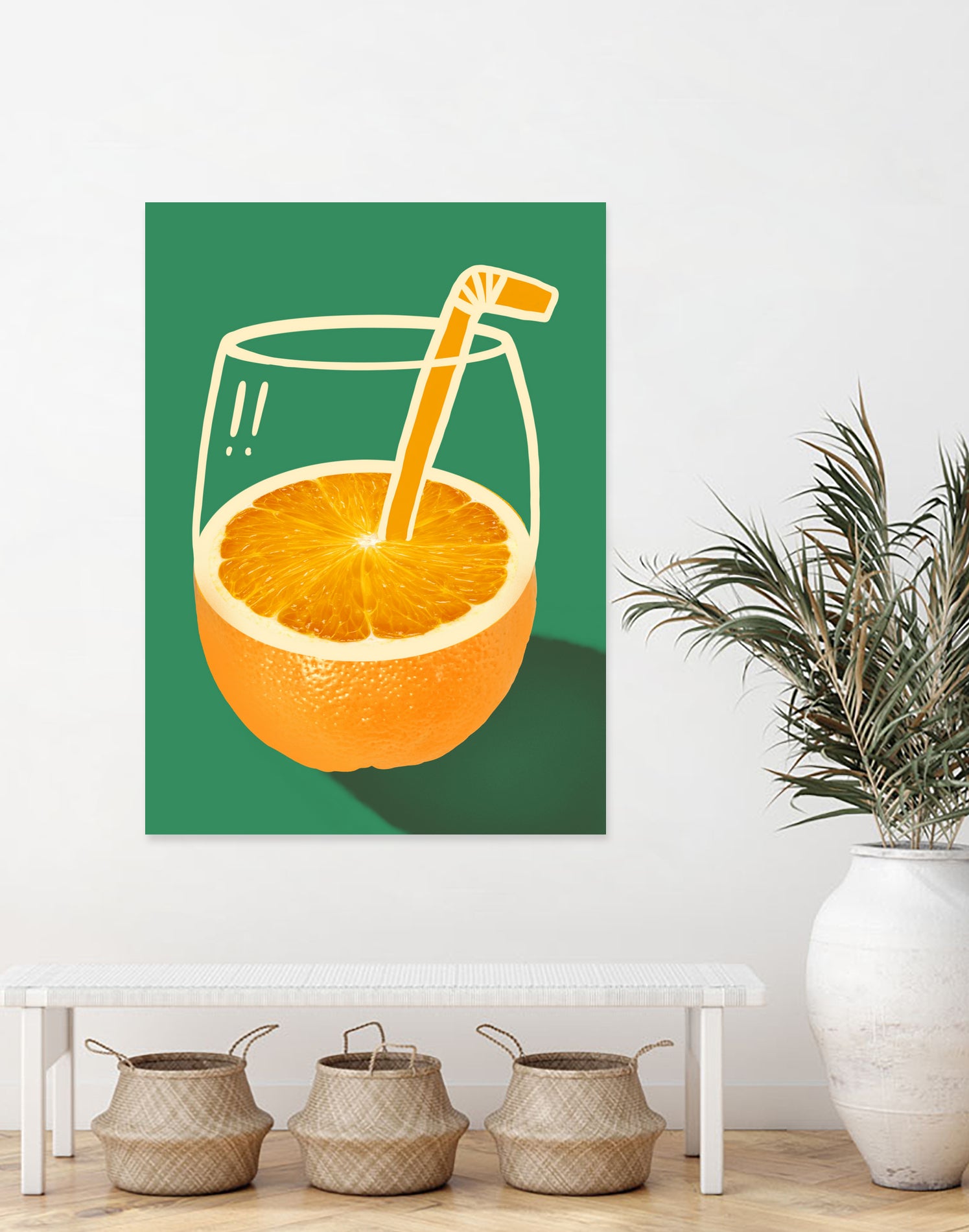 Vibrant Orange Cleverly Illustrated by Little Dean on GIANT ART - orange illustration food and drinks orange illustration