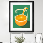 Vibrant Orange Cleverly Illustrated by Little Dean on GIANT ART - orange illustration food and drinks orange illustration