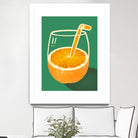 Vibrant Orange Cleverly Illustrated by Little Dean on GIANT ART - orange illustration food and drinks orange illustration