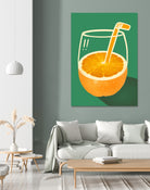 Vibrant Orange Cleverly Illustrated by Little Dean on GIANT ART - orange illustration food and drinks orange illustration