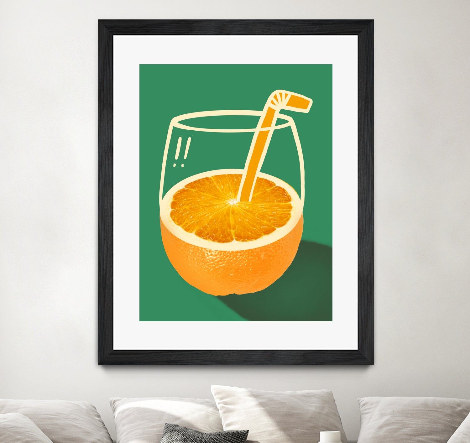 Vibrant Orange Cleverly Illustrated by Little Dean on GIANT ART - orange illustration food and drinks orange illustration