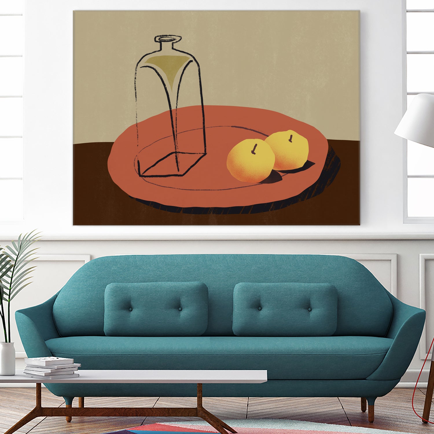 Jar and apple by Little Dean on GIANT ART - illustration still life art