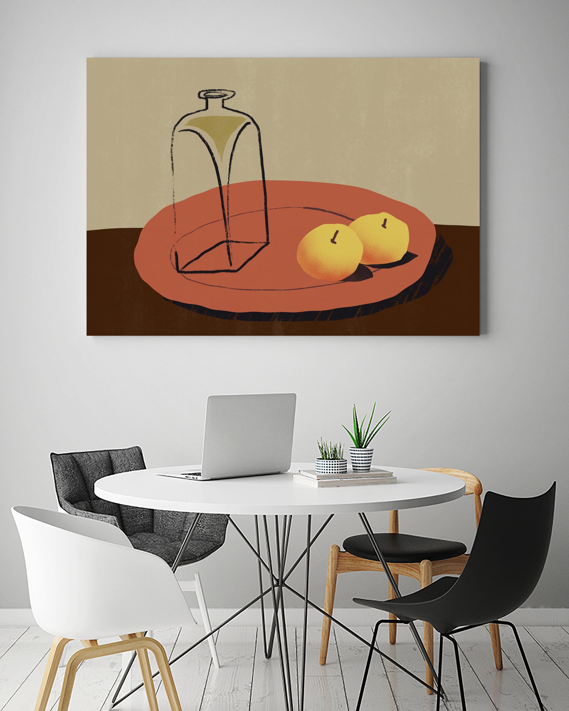 Jar and apple by Little Dean on GIANT ART - illustration still life art