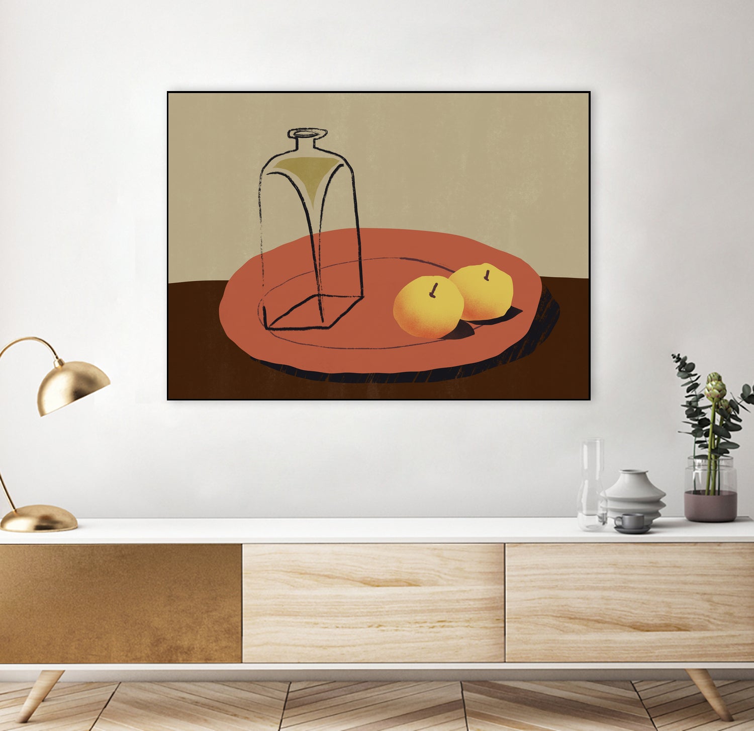 Jar and apple by Little Dean on GIANT ART - illustration still life art