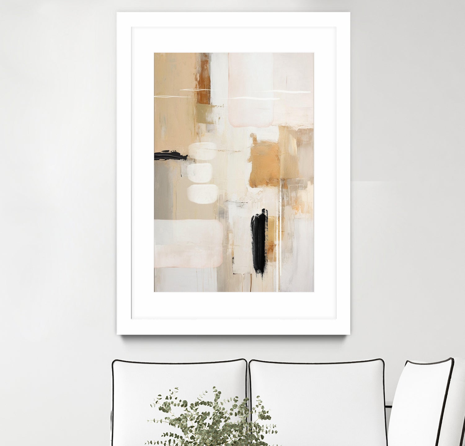 Abstract In Beige 2 by Sally on GIANT ART - orange abstact