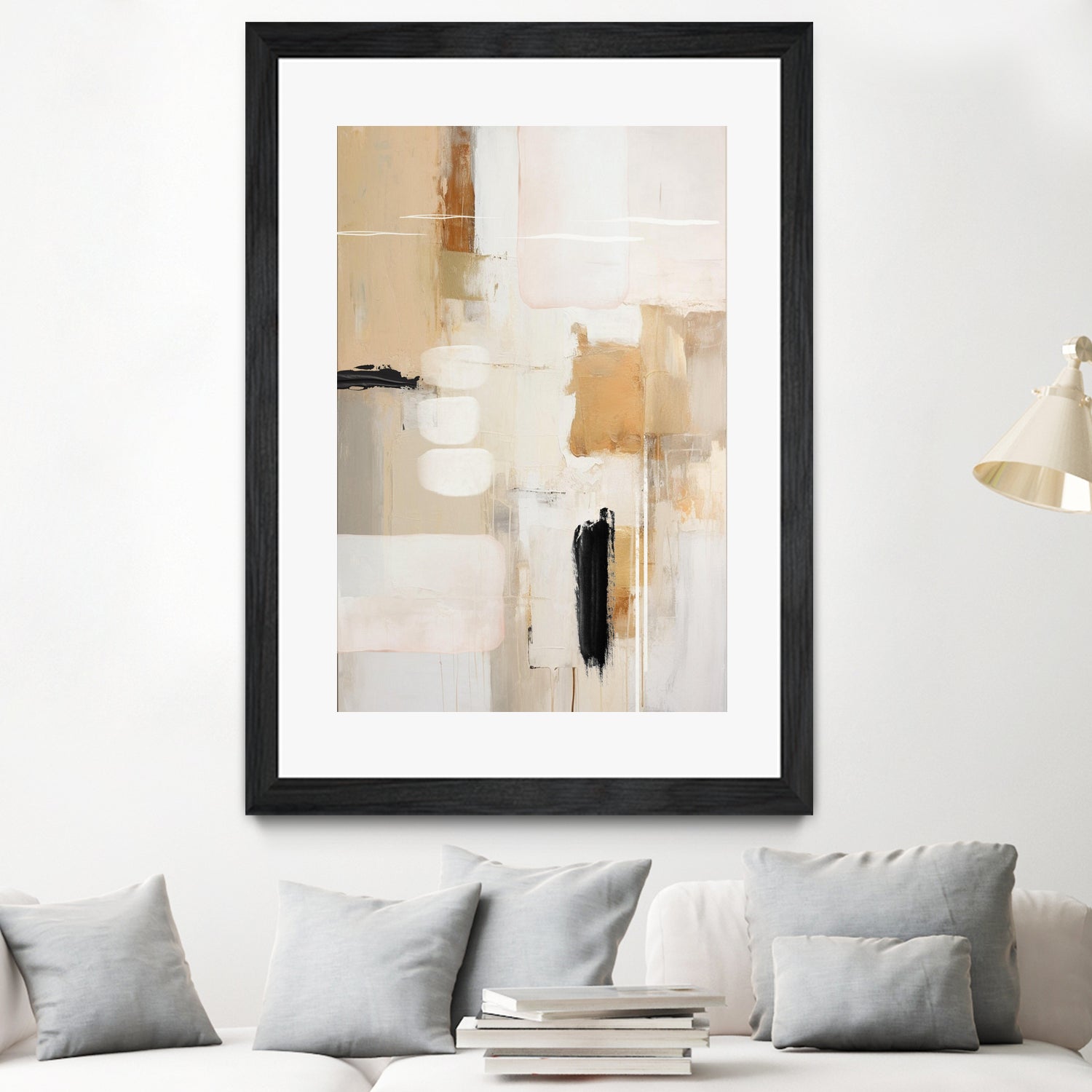 Abstract In Beige 2 by Sally on GIANT ART - orange abstact