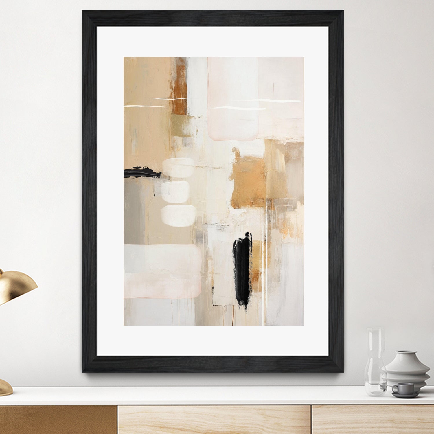 Abstract In Beige 2 - Art Print by Sally | GIANT ART
