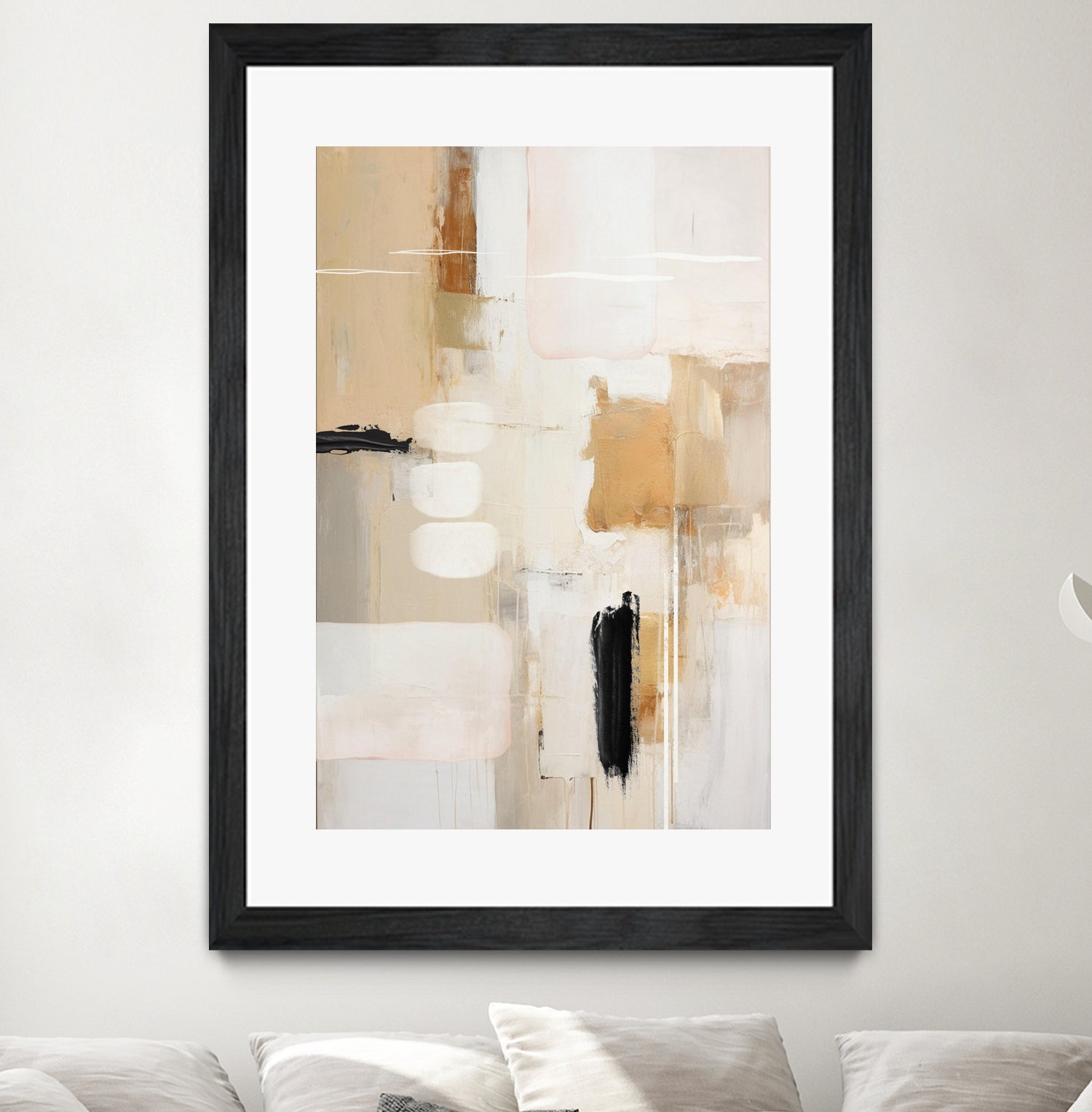 Abstract In Beige 2 by Sally on GIANT ART - orange abstact