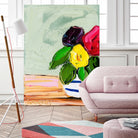 Cherished Aha Master by Angela on GIANT ART - red flowers floral