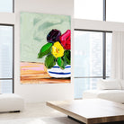 Cherished Aha Master by Angela on GIANT ART - red flowers floral