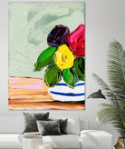 Cherished Aha Master by Angela on GIANT ART - red flowers floral