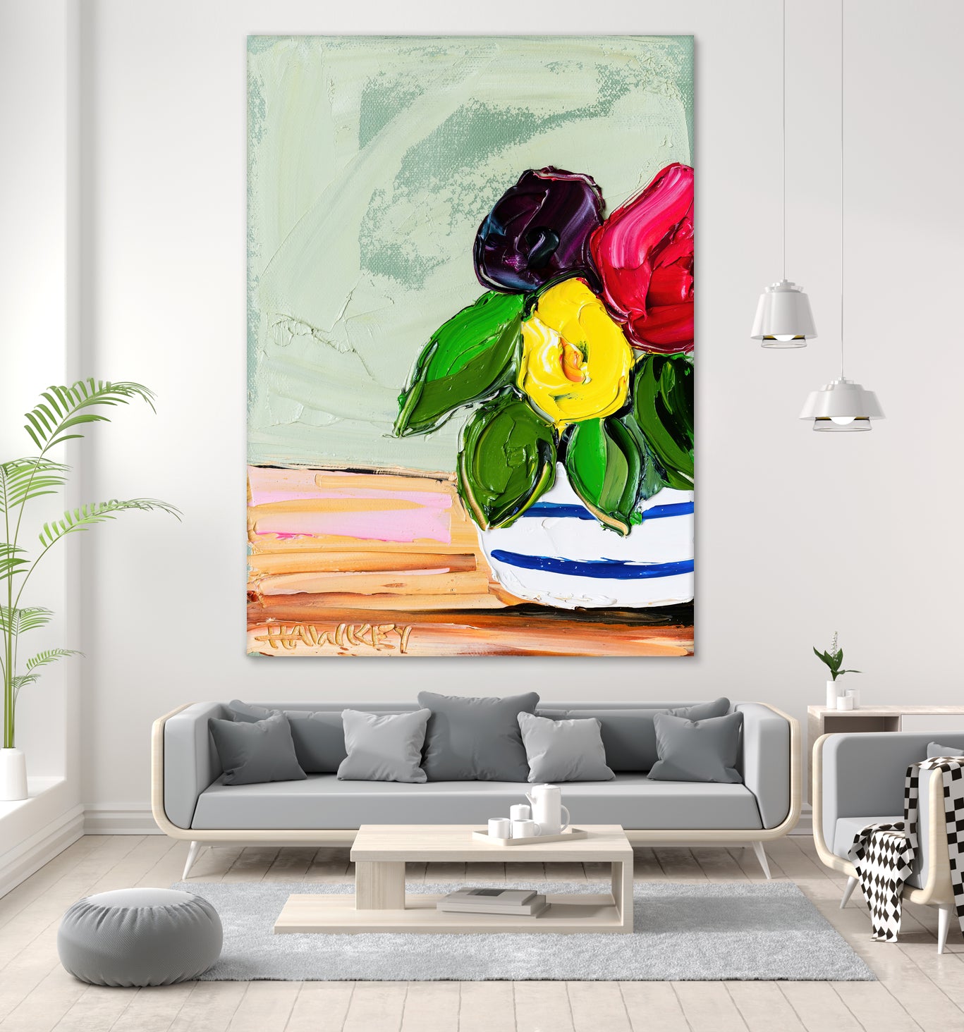 Cherished Aha Master by Angela on GIANT ART - red flowers floral